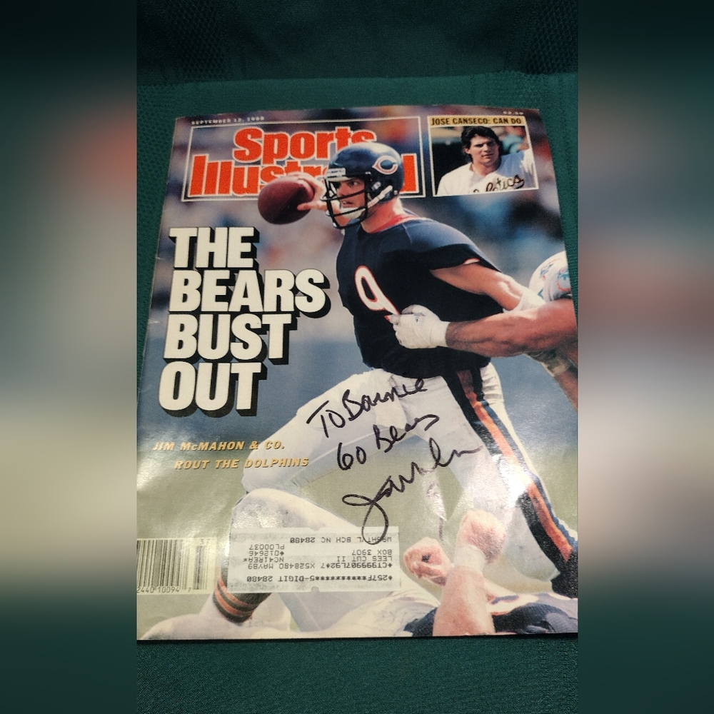 September 12 1988 Autographed Copy Of Sports Illustrated ( JIM MCMAHON )